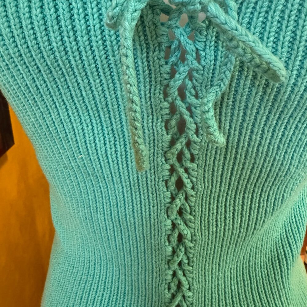 Vintage RALPH Ralph Lauren Lace‑Up Back Knit Tank – Size S – NWOT - Picture 6 of 7